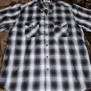 DIXXON P.O.D. Men's Bamboo Charcoal and White Checkered Shirt